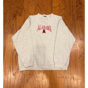 Vintage Alabama Crimson Tide Sweatshirt TSI Heather Gray Big Al Embroidered XL